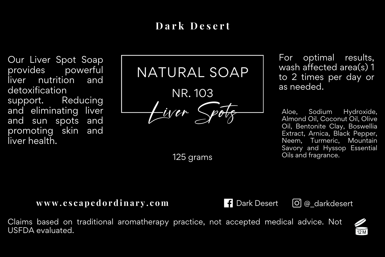 Nr. 103 - Liver Spot (Hard Soap)